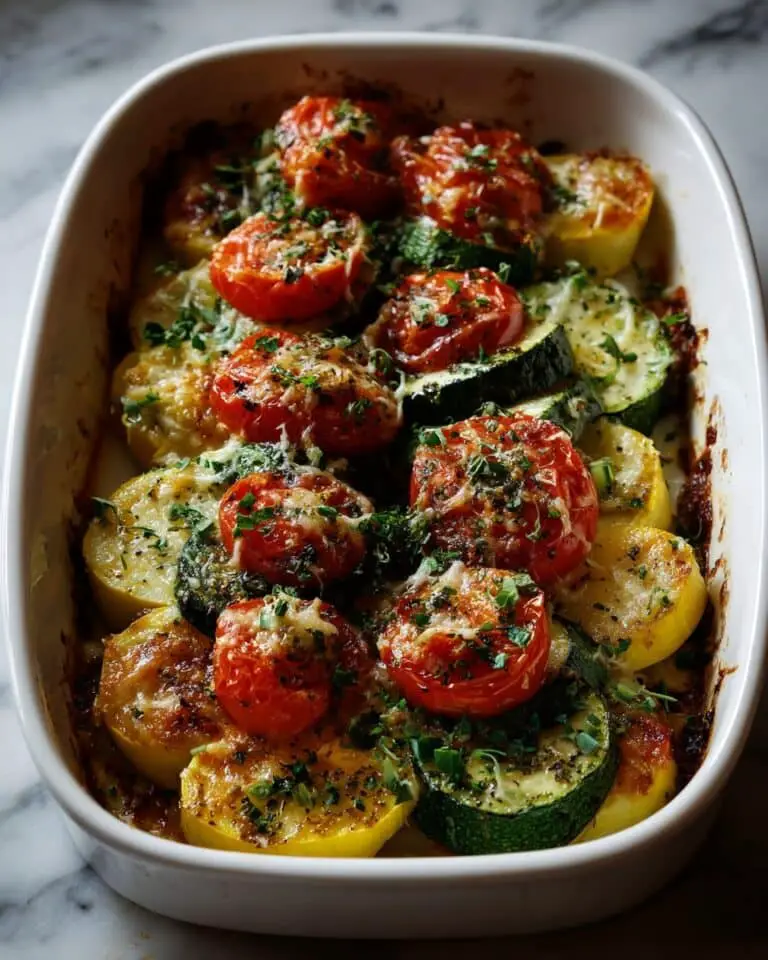 Roasted Garlic-Parmesan Zucchini, Squash, and Tomatoes Recipe