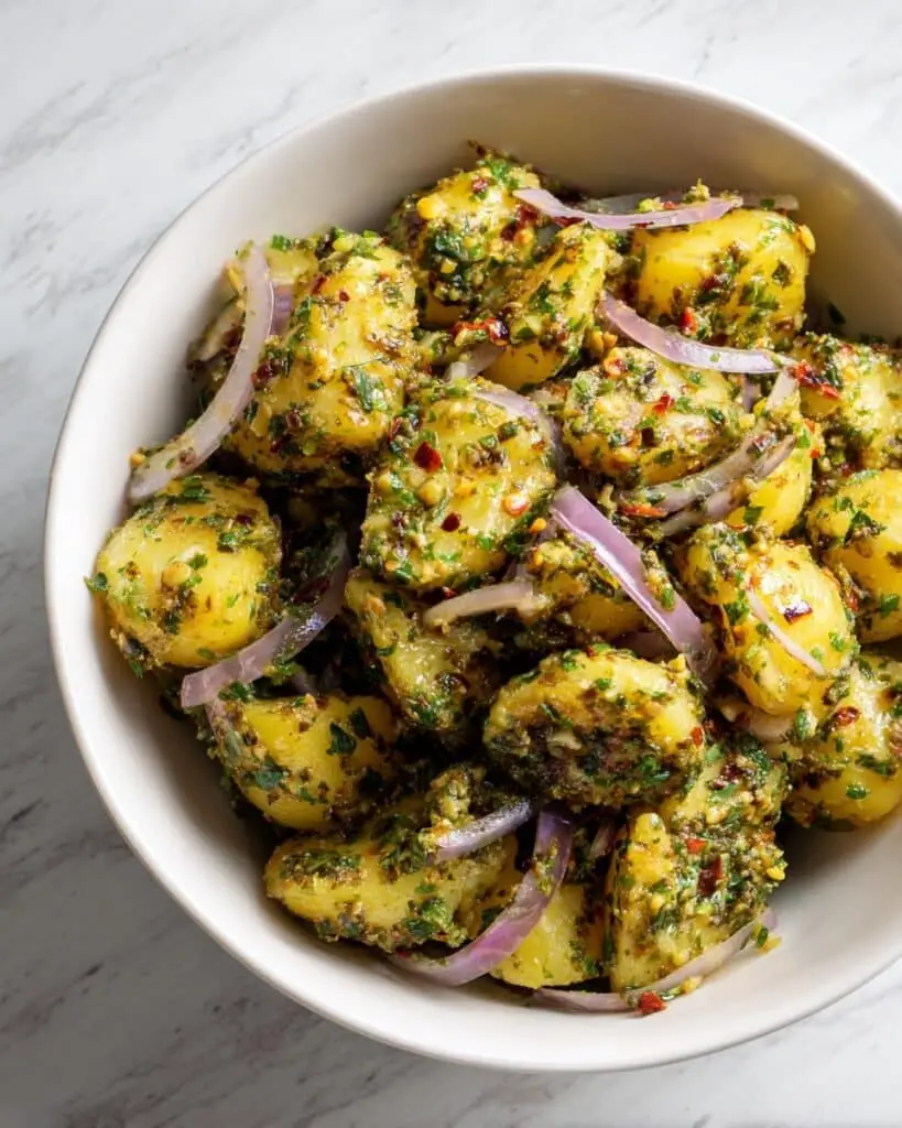 Viral Green Crispy Potato Salad Recipe