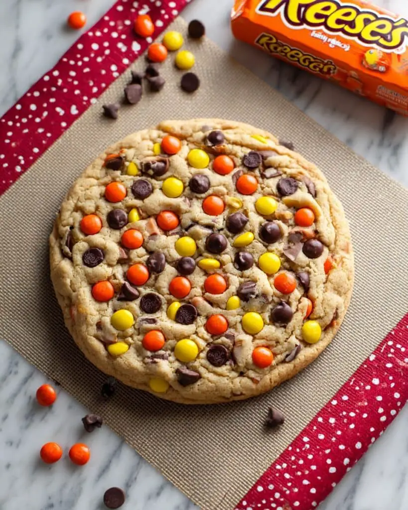Giant Reese’s Pieces Peanut Butter Cookie Recipe