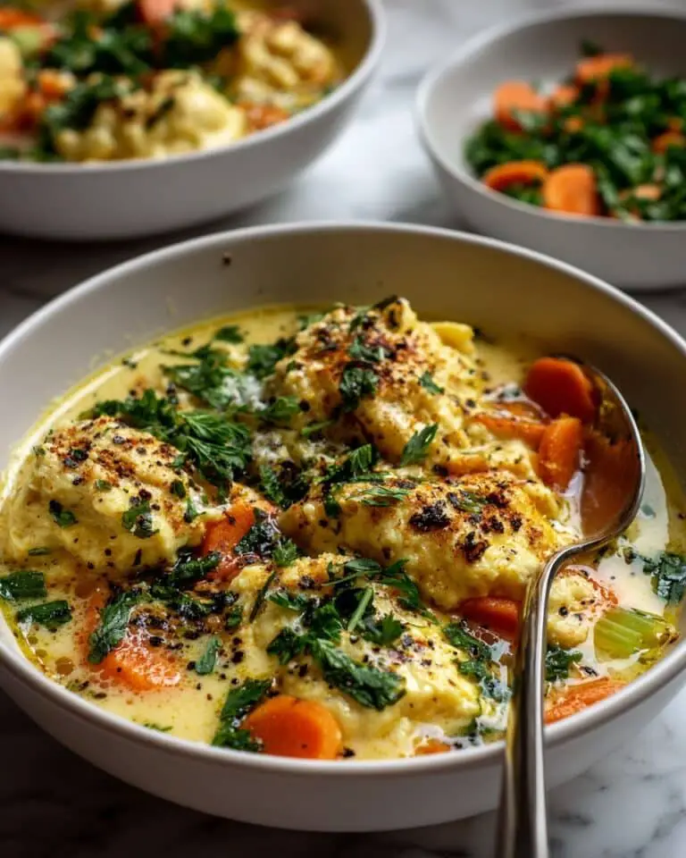 Creamy Chickpeas with Fluffy Dumplings Recipe