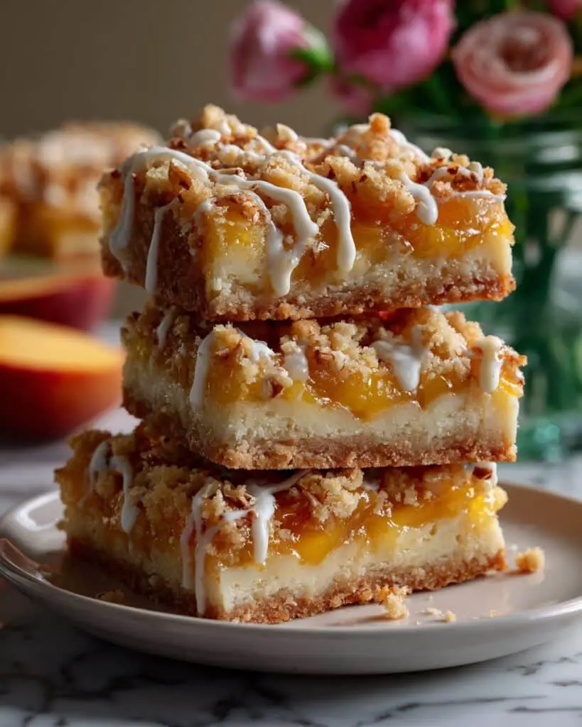Peach Pie Crumb Bars Recipe