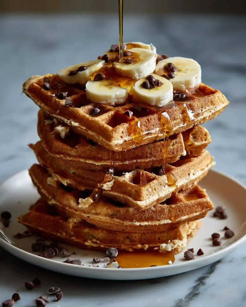Peanut Butter Banana Waffles Recipe