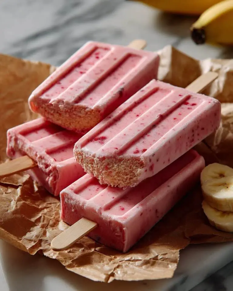 3-Ingredient Strawberry Banana Popsicles Recipe