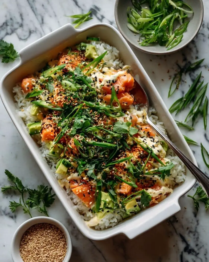 Salmon Rice Sushi Bake Recipe