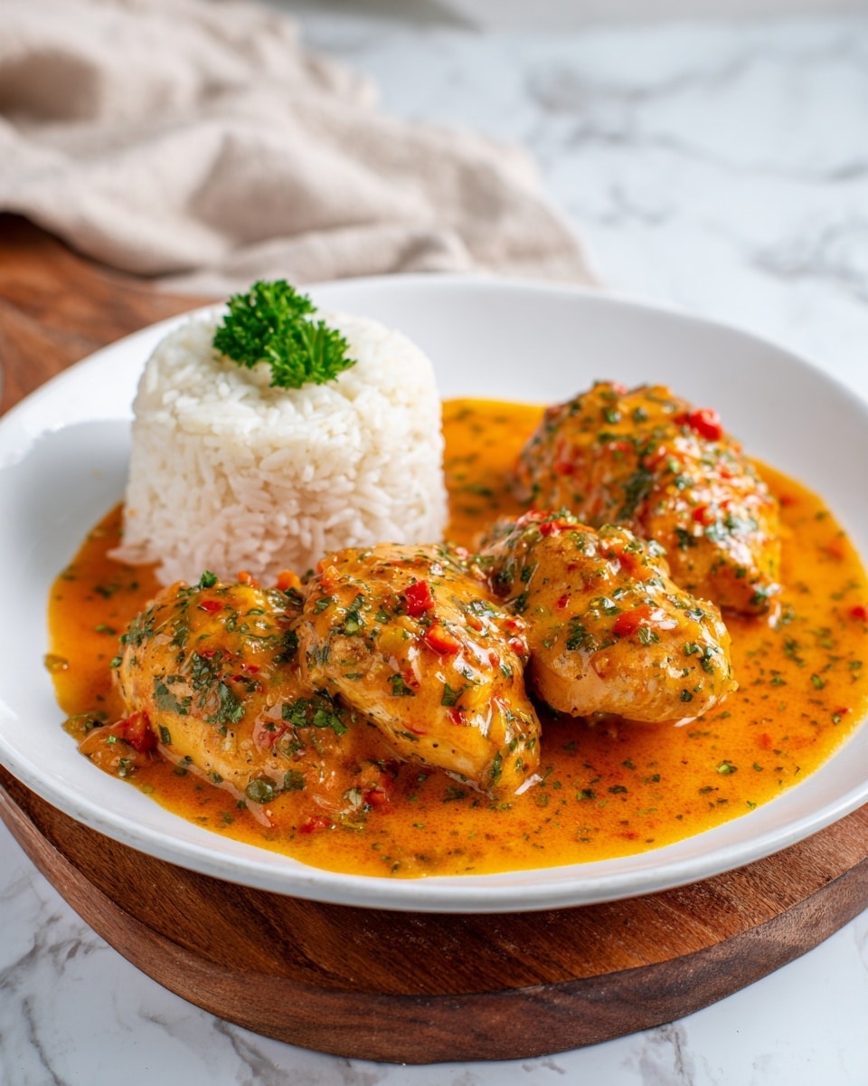 The image shows a wooden board with nine raw chicken pieces seasoned with herbs and black pepper, placed on top with sprigs of fresh rosemary around them. Behind the board, there is a white bowl full of bright red cherry tomatoes. Around the board on a white marbled surface, there are cloves of garlic, three small glass bowls with different dried herbs and spices, a white bowl with cubes of butter, several whole onions of orange and purple colors, and two glass bottles filled with yellow oil. In the background, a kitchen countertop and cabinets can be seen slightly out of focus. photo taken with an iphone --ar 4:5 --v 7