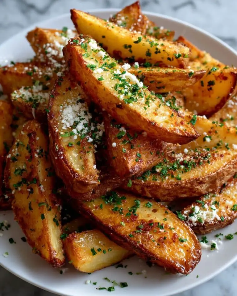 Crispy Parmesan Potato Wedges Recipe