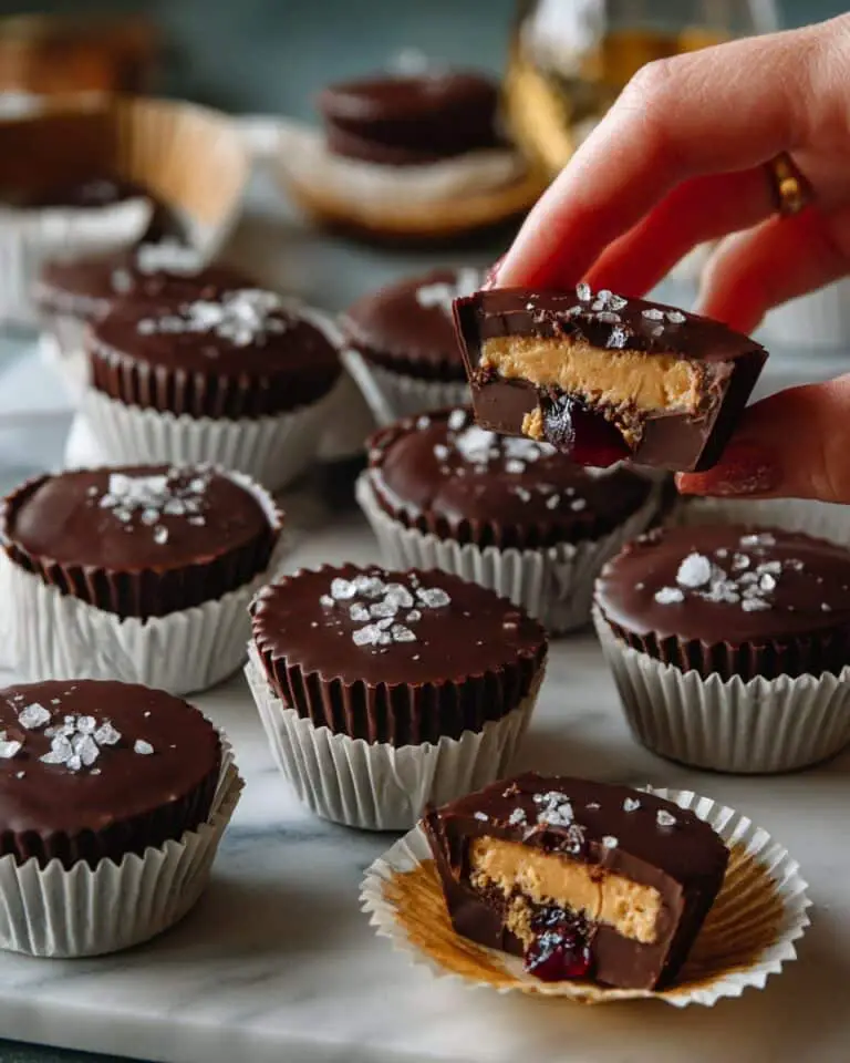 Vegan Chocolate Peanut Butter & Jelly Cups Recipe