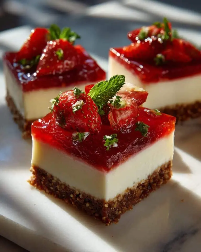 No-Bake Strawberry Cheesecake Bars Recipe