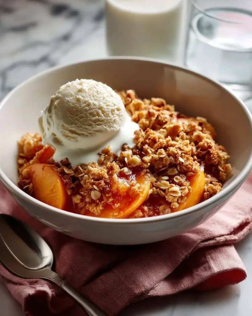 Slow Cooker Peach Cobbler with Bisquick Recipe