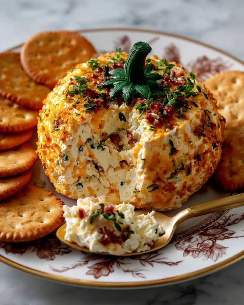 Pumpkin-Shaped Cheeseball Recipe