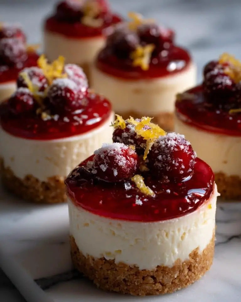 Cranberry Orange Mini Cheesecakes Recipe