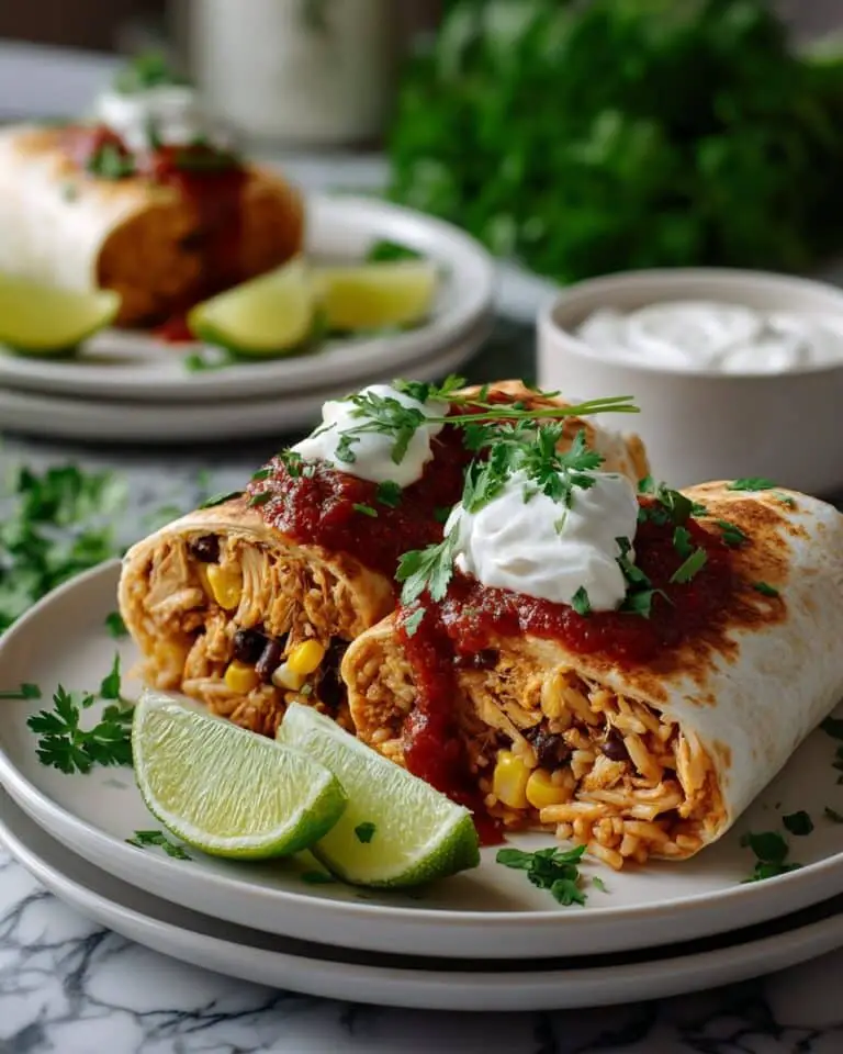 Slow Cooker Chicken Burritos with Rice Recipe