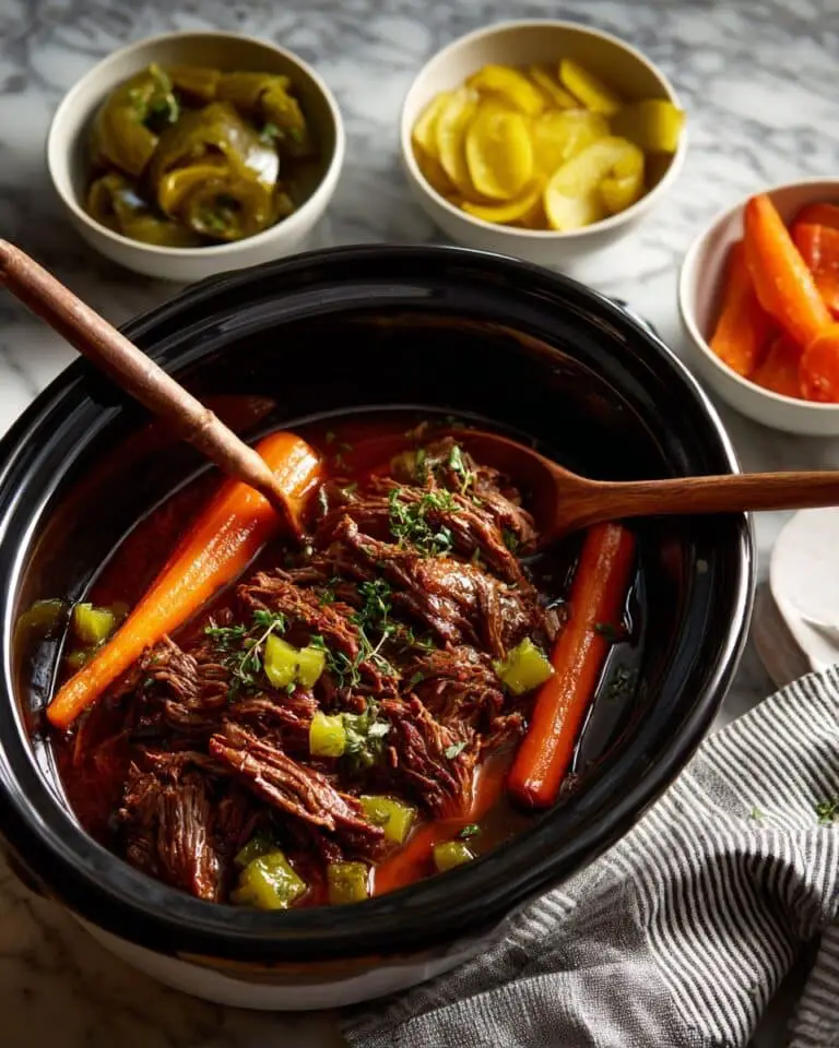 Slow Cooker Italian Beef Dip Sandwiches Recipe