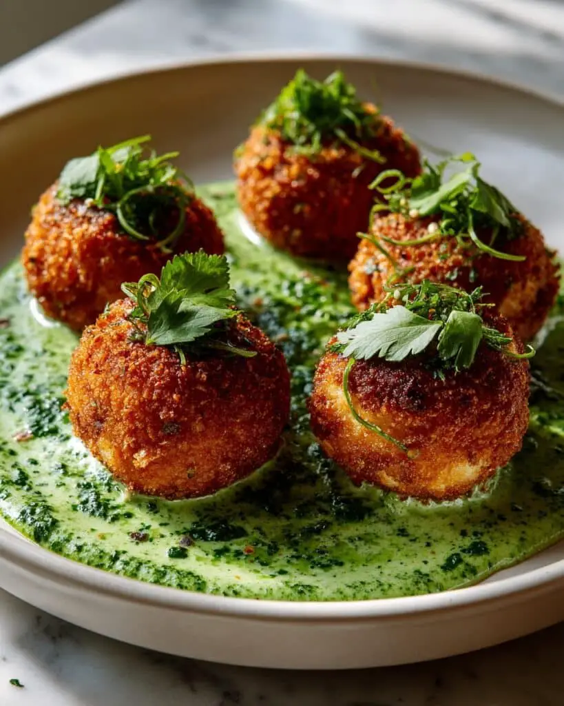 Salmon Balls with Creamy Avocado Sauce Recipe