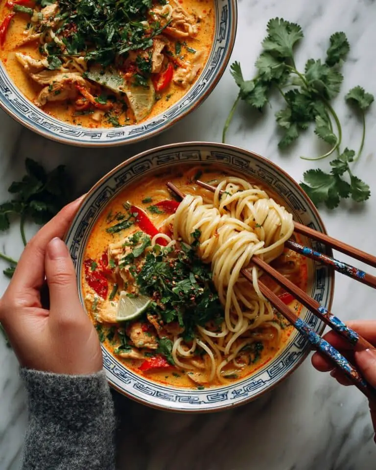 30 Minute Thai Peanut Chicken Ramen Recipe