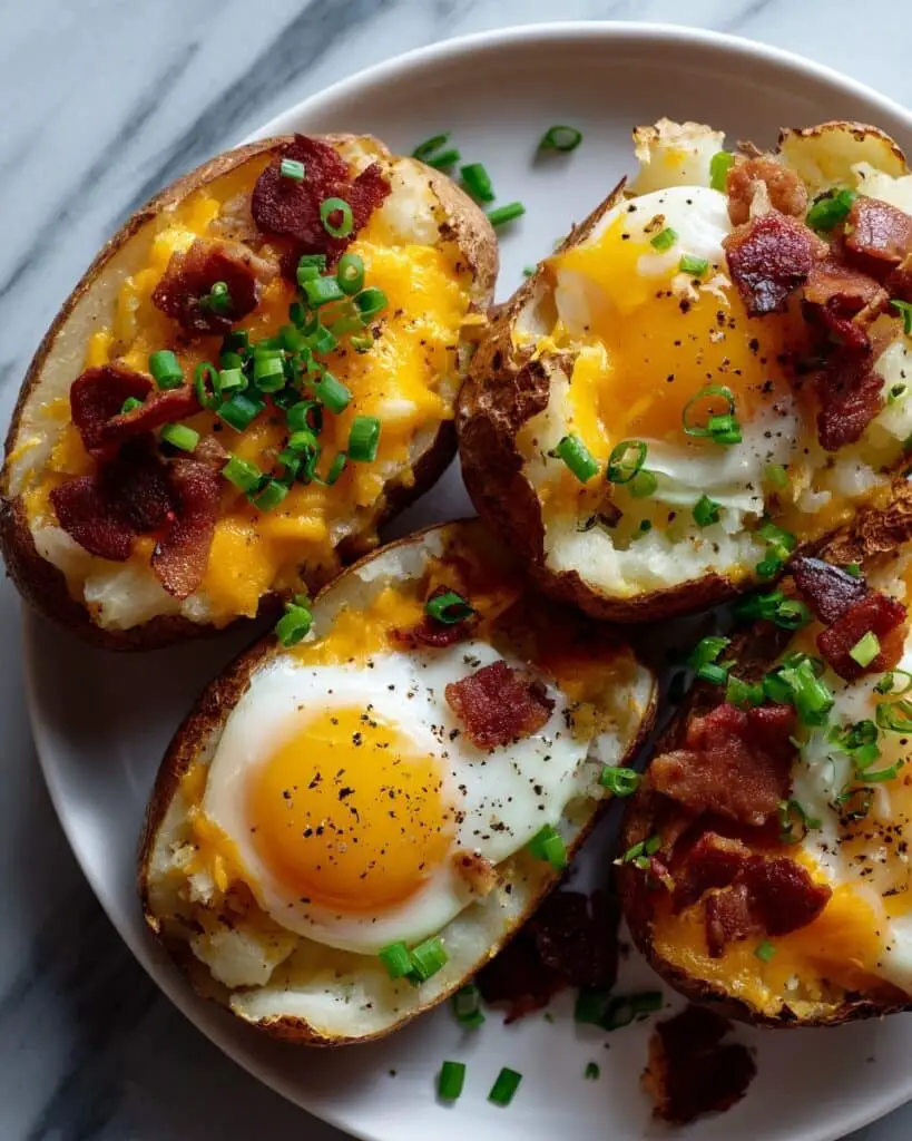 Twice Baked Loaded Breakfast Potatoes Recipe