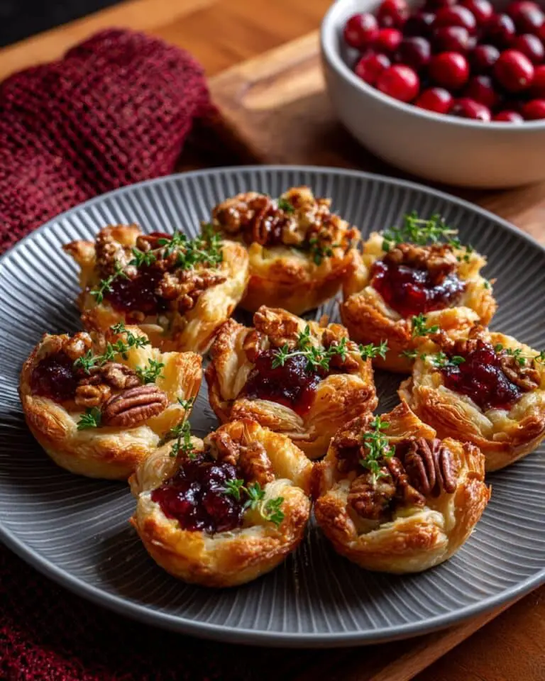 Cranberry Brie Puff Pastry Tarts Recipe