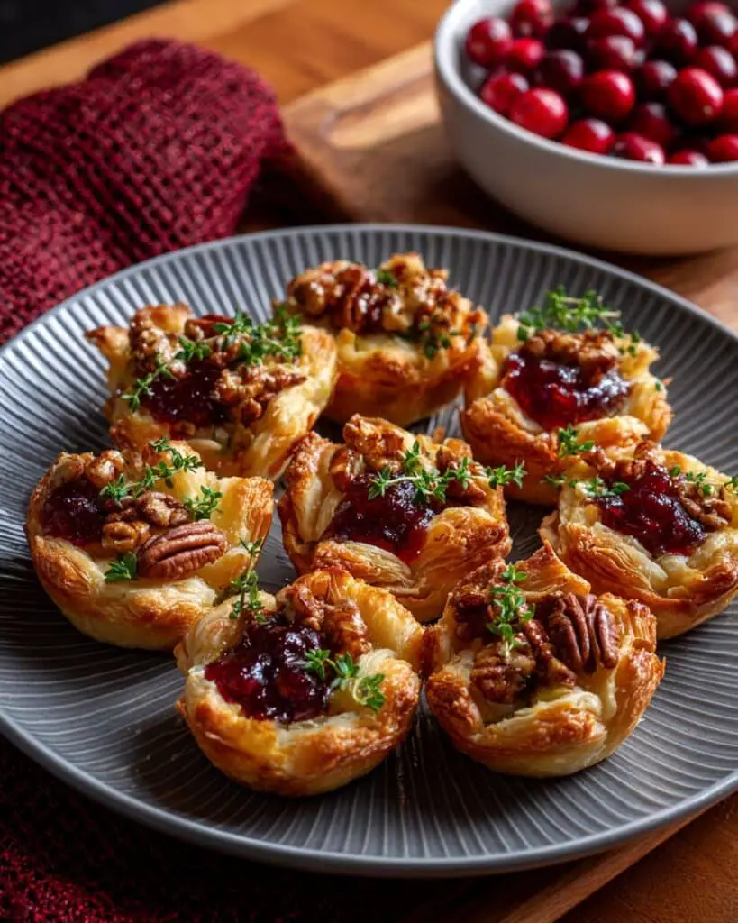 Cranberry Brie Puff Pastry Tarts Recipe