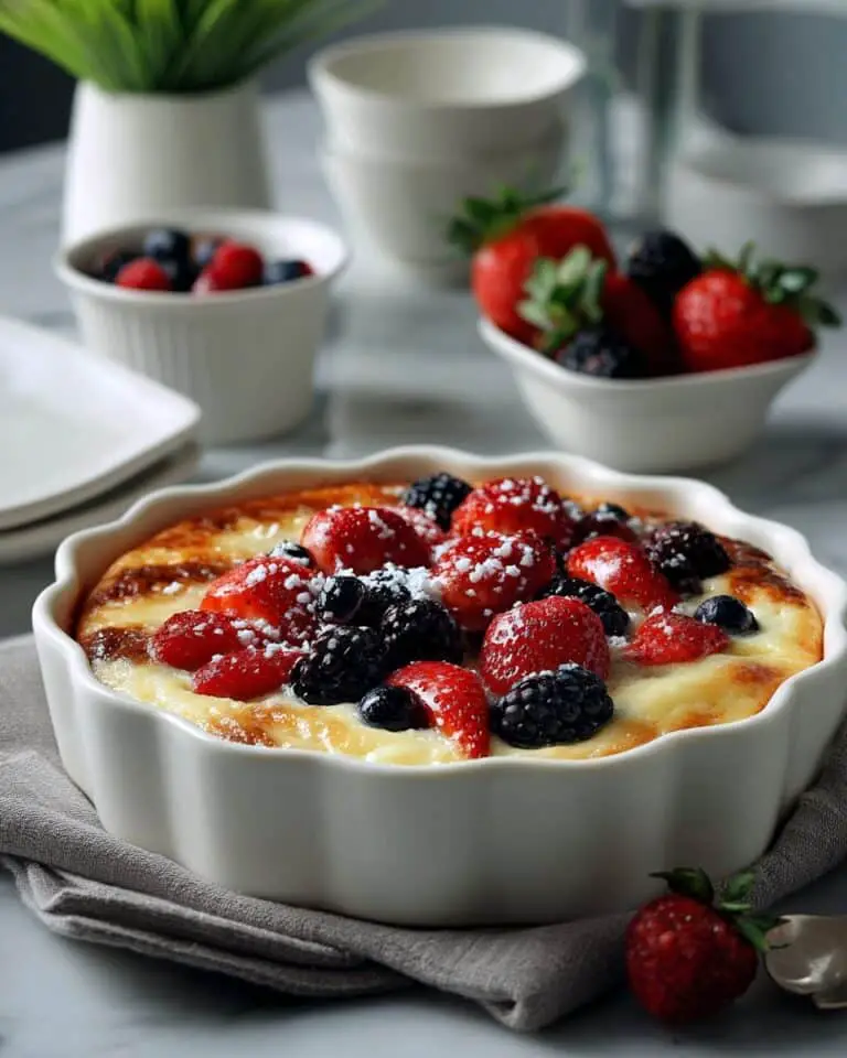 Maple Sweetened Mixed Berry Goat Cheese Bread Pudding Recipe