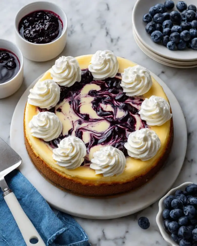 Blueberry Swirl Cheesecake Recipe