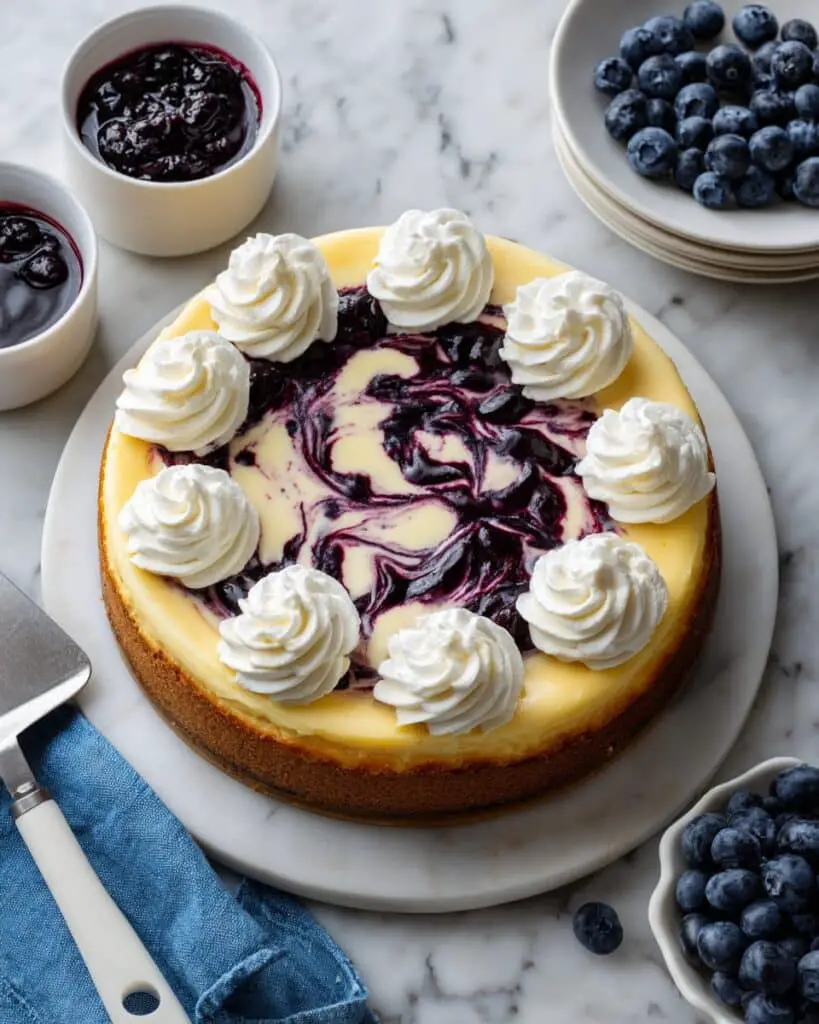 Blueberry Swirl Cheesecake Recipe