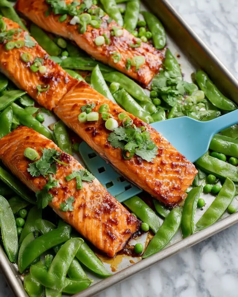Sheet-Pan Miso Honey Salmon & Snap Peas Recipe