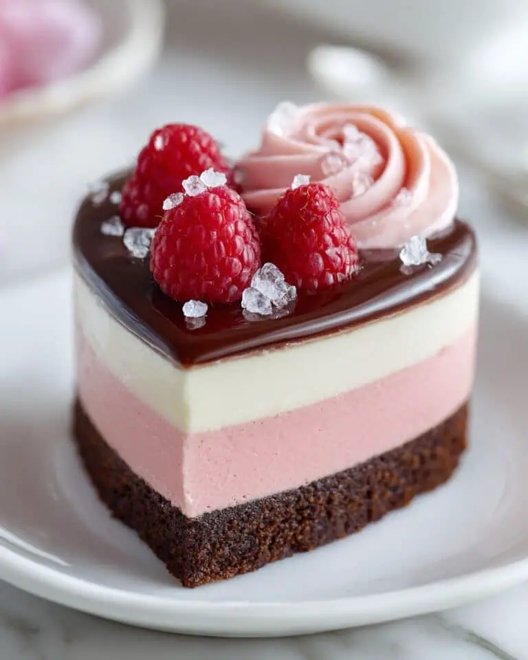 Heart-Shaped Raspberry Mousse Cake Recipe