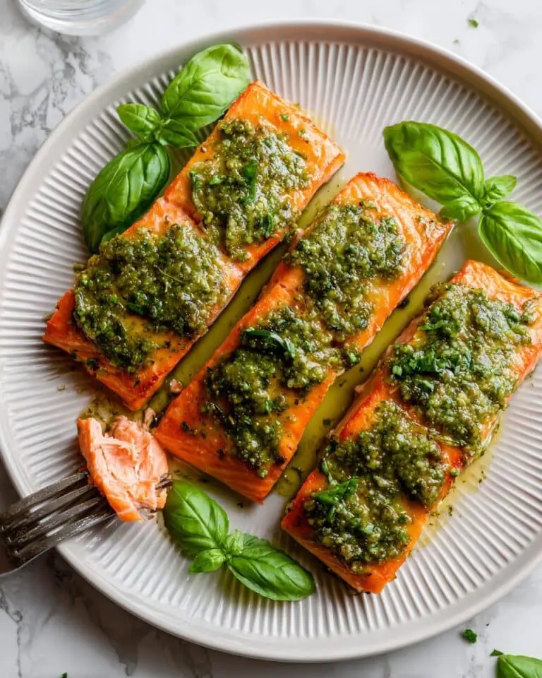 Pesto Salmon (Baked or Air Fryer) Recipe