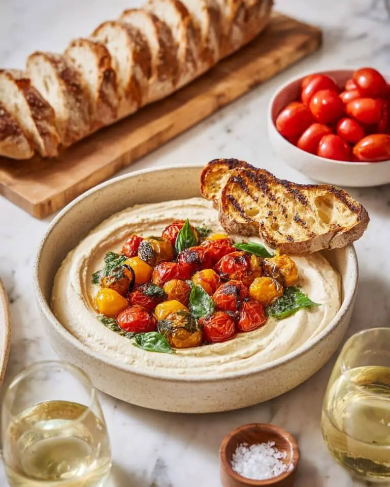 Whipped Feta with Roasted Tomatoes & Garlic Recipe