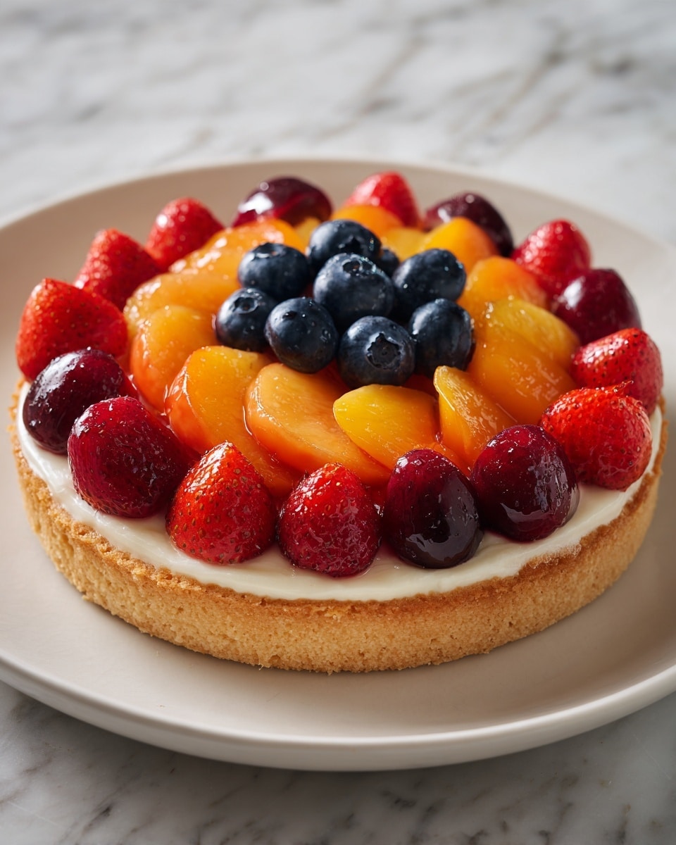 The image shows a white plate with a smooth, yellow dough spread evenly inside its edges on the right side, next to a clear glass bowl covered with plastic wrap containing a similar yellow dough. Around them are three small bowls of fruit: raspberries in a white bowl on the left, blueberries in a red bowl in the middle, and strawberries in a white bowl on the right. Two bright oranges sit next to the raspberry bowl. In the front right, there is a jar with orange jam. All items are placed on a white marbled surface. Photo taken with an iphone --ar 4:5 --v 7