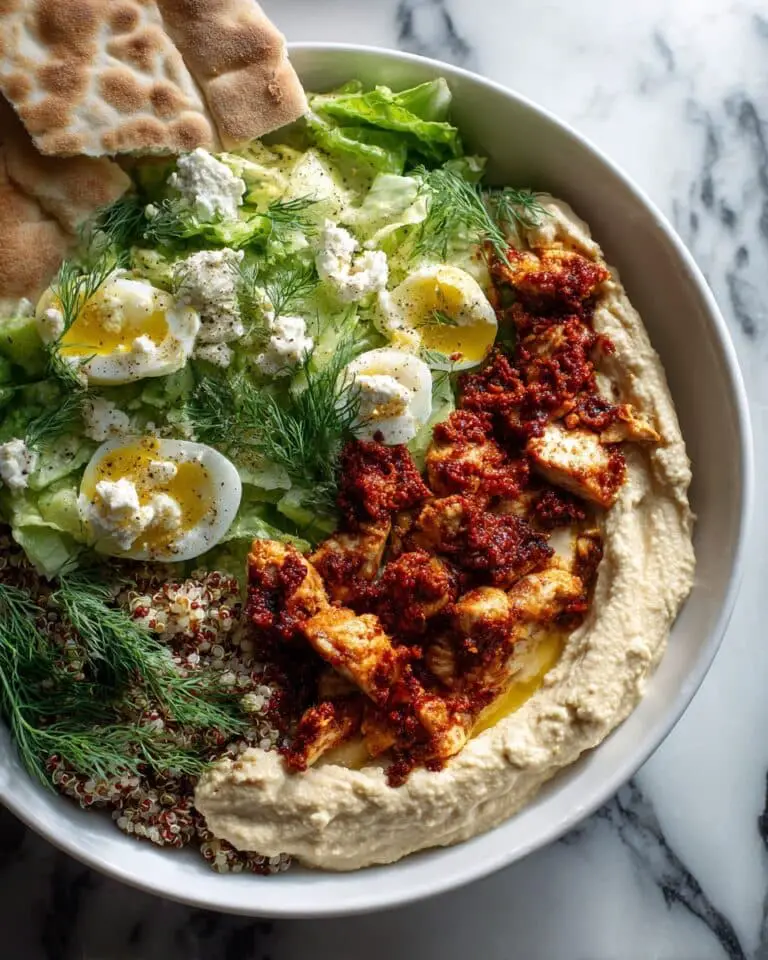 Chicken Shawarma Hummus Bowl with Crispy Quinoa Recipe