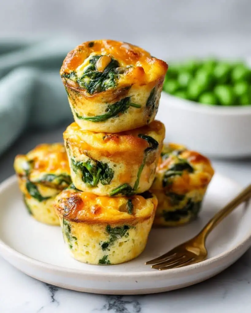 Broccoli Cheddar Baked Egg Bites with Cottage Cheese Recipe