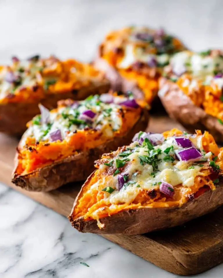 Mediterranean Stuffed Sweet Potato Boats Recipe