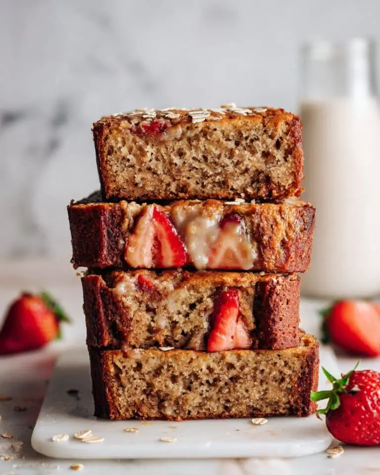 Healthy Strawberry Rhubarb Bread Recipe