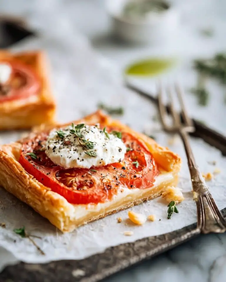 Puff Pastry Tomato Tart with Stracciatella Recipe