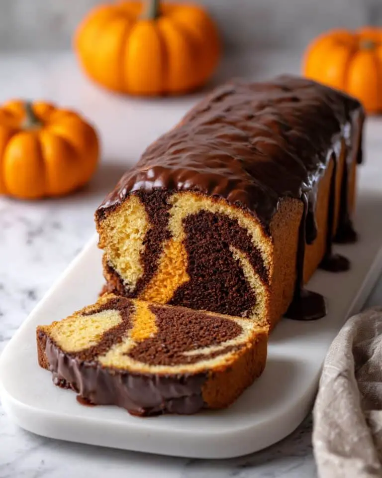 Vegan Pumpkin Marble Cake Recipe