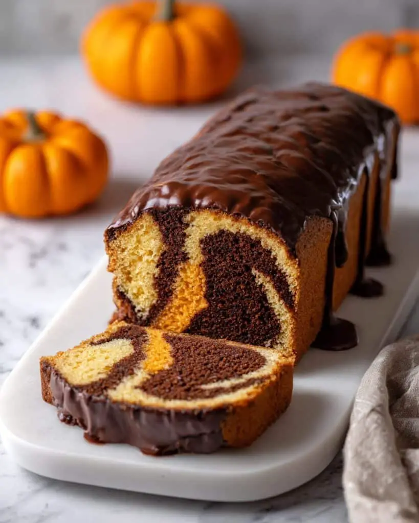 Vegan Pumpkin Marble Cake Recipe