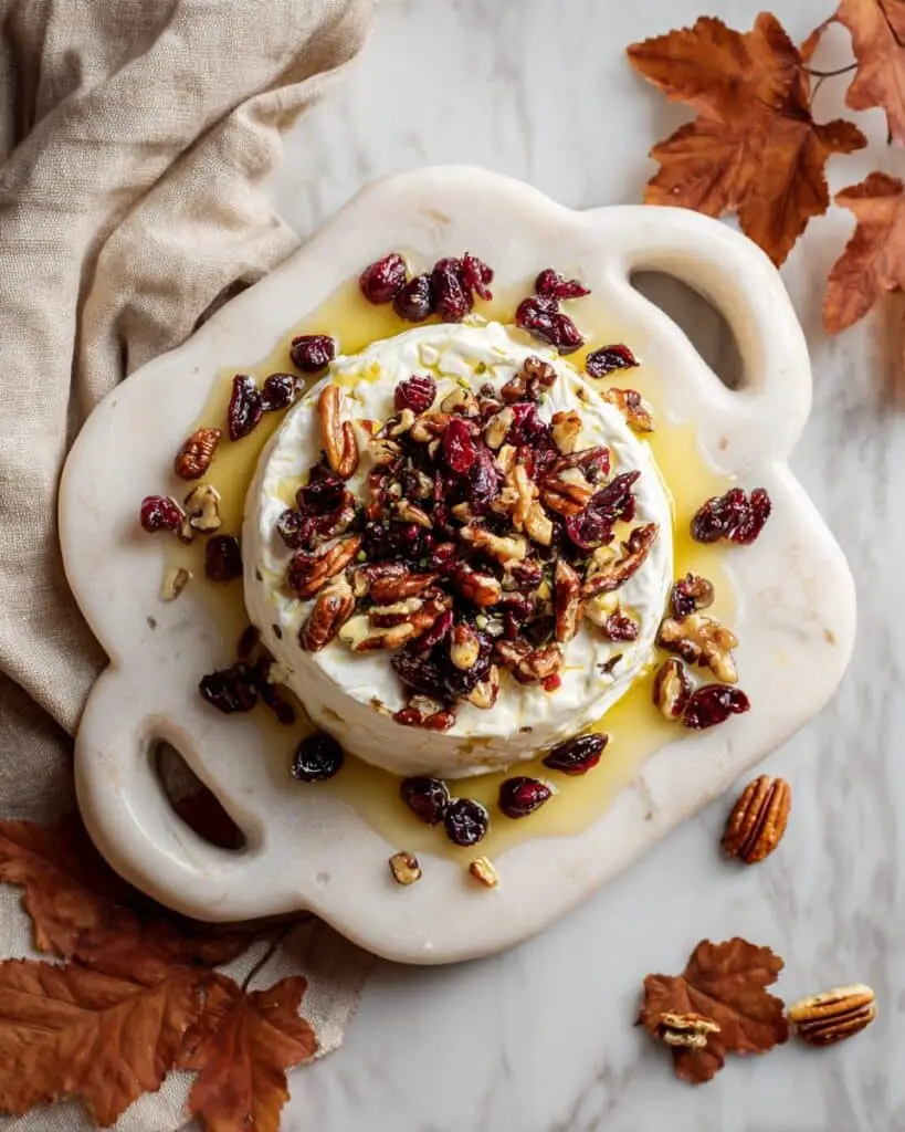 Baked Brie with Cranberries and Pecans Recipe