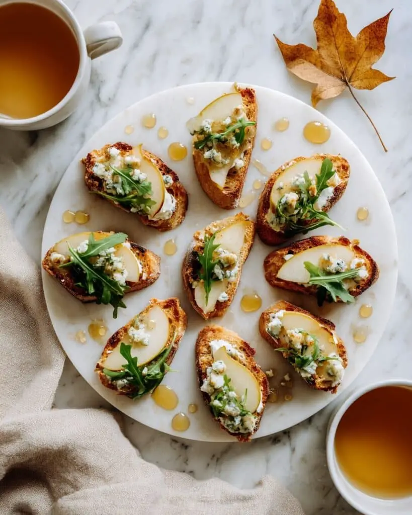 Pear and Blue Cheese Crostini Recipe