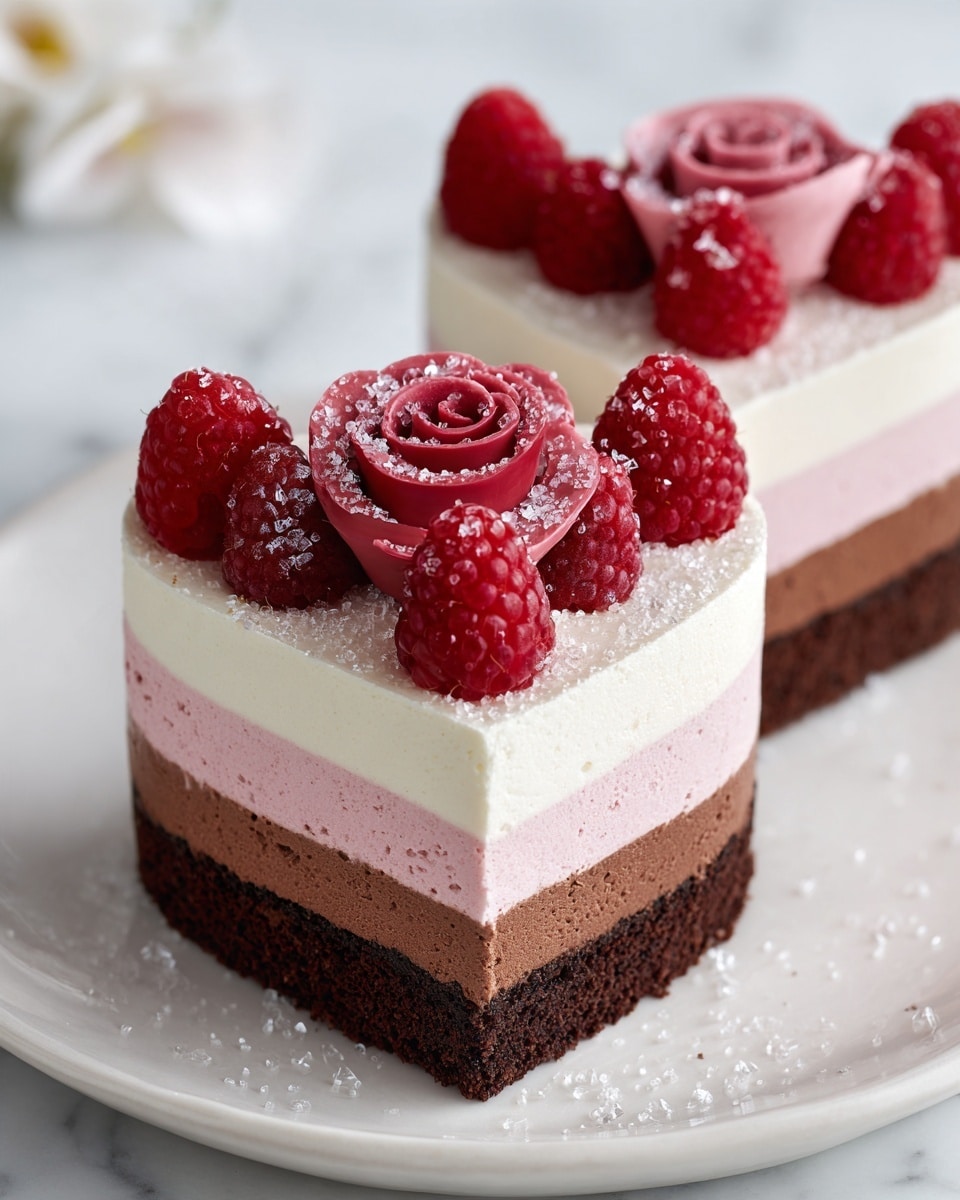 Heart-Shaped Raspberry Mousse Cake Recipe