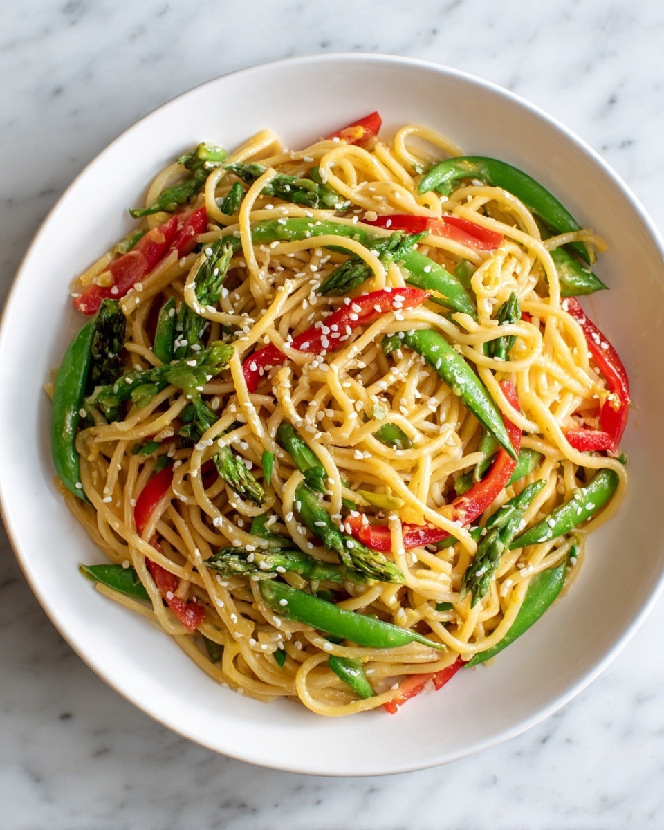 Asian Noodle Salad with Peanut Dressing Recipe