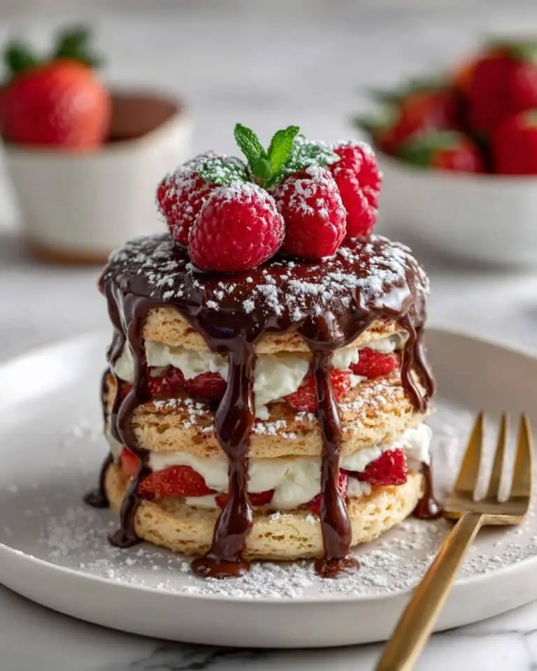 Chocolate Berry Biscuit Stack Recipe