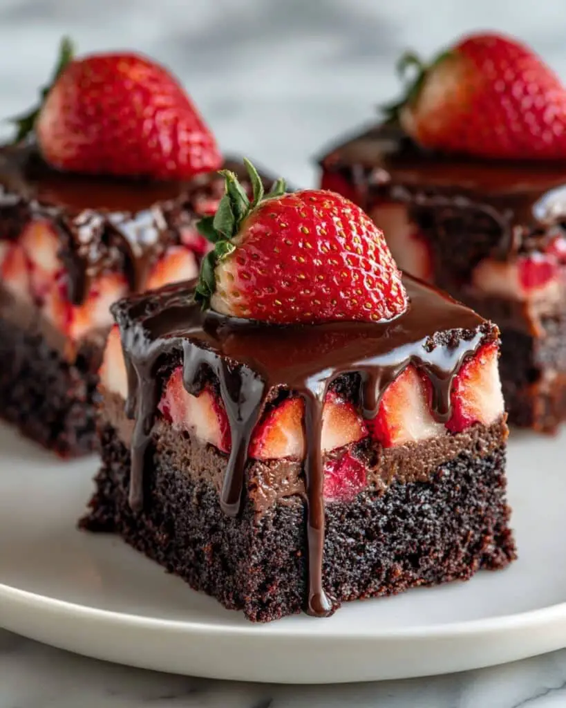 Chocolate Covered Strawberry Brownies Recipe