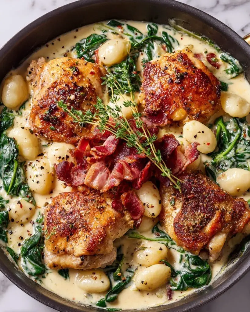 Creamy Herb Chicken Gnocchi Skillet Recipe
