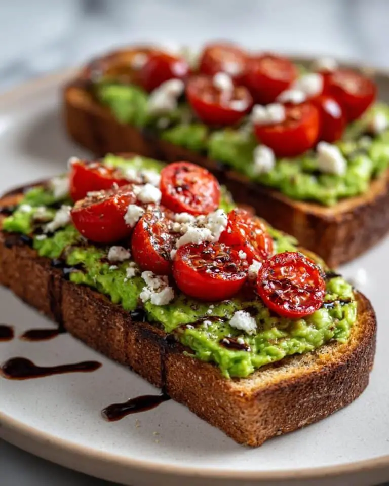 Avocado Toast with Feta and Cherry Tomatoes Recipe