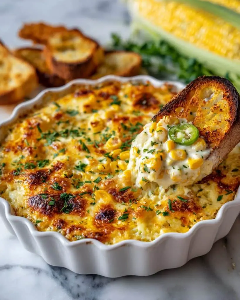 Baked Creamy Corn Jalapeño Dip Recipe
