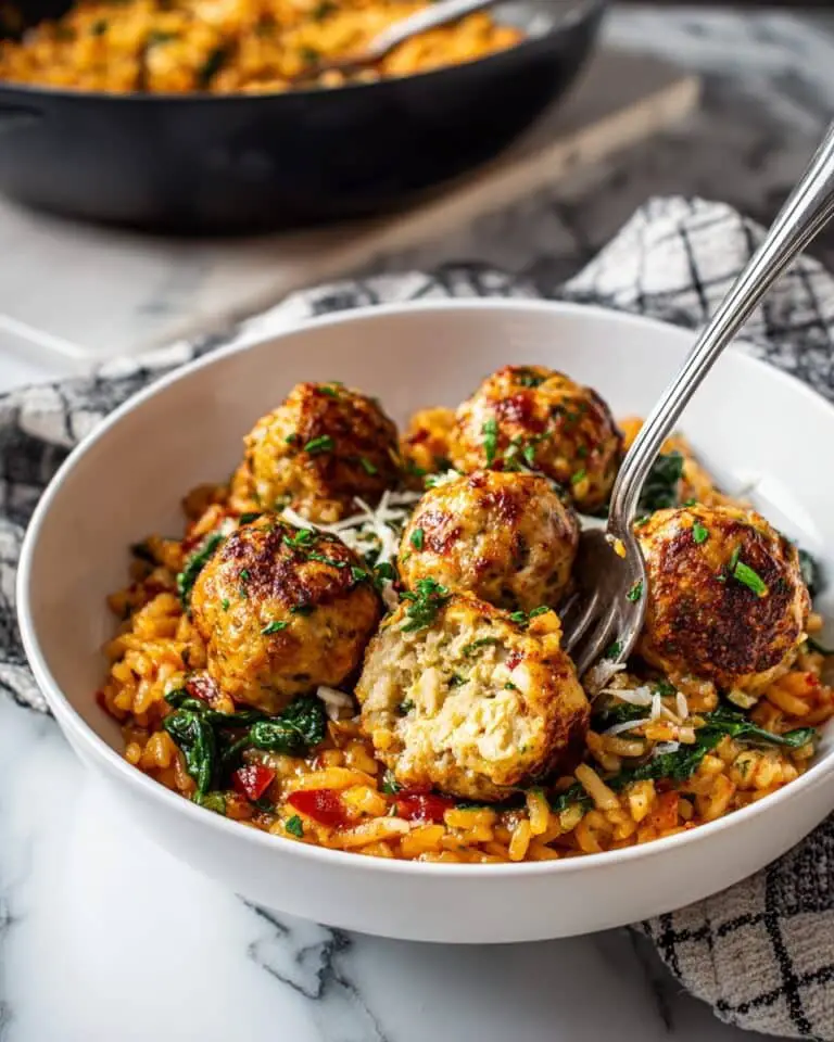 Marry Me Chicken Meatballs with Risoni (Orzo) Recipe