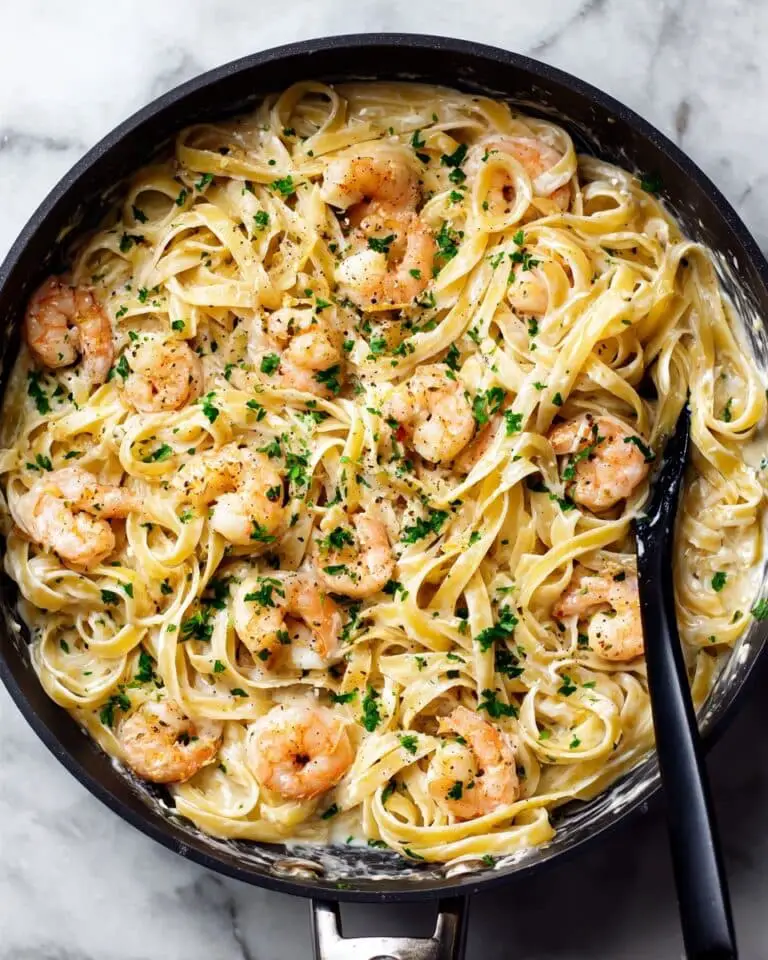 Easiest Shrimp Fettuccine Alfredo Recipe
