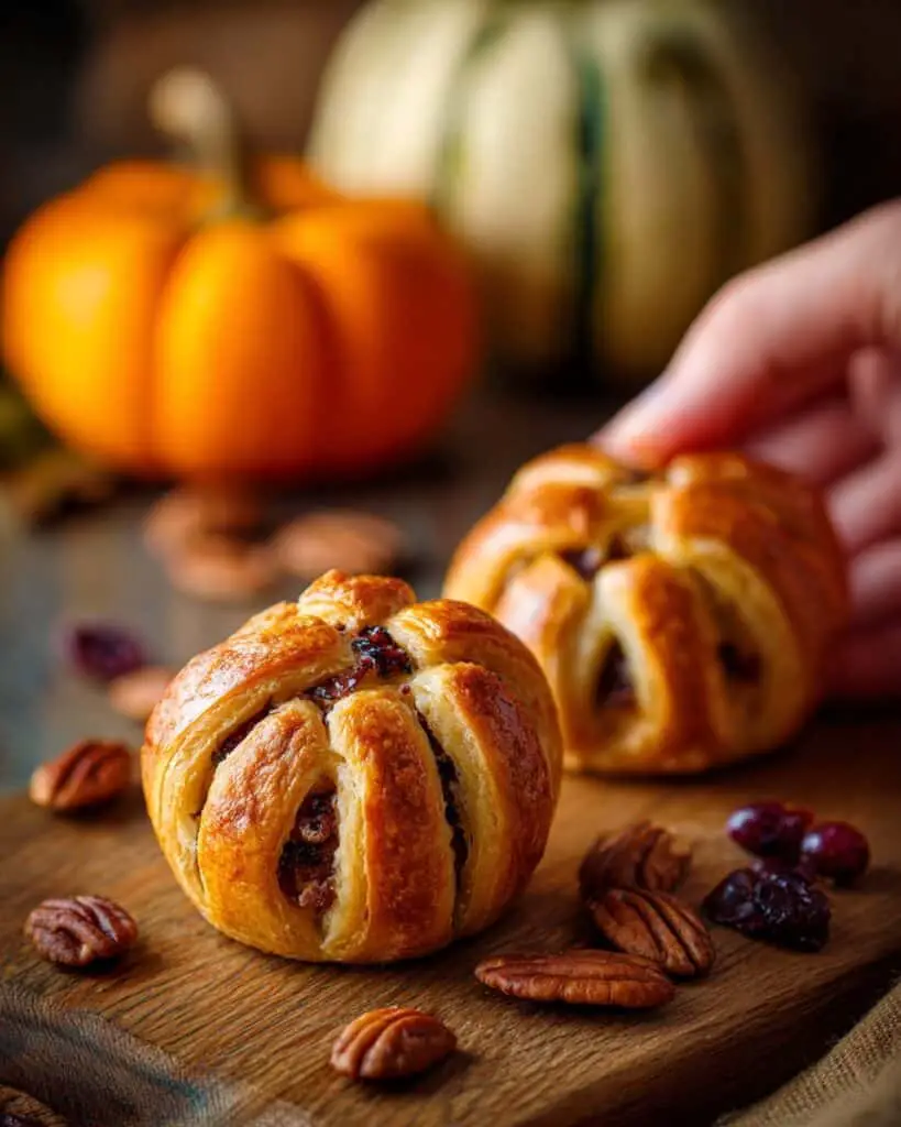 Halloween Mummy Sweet Pastries with Apples and Pears Recipe