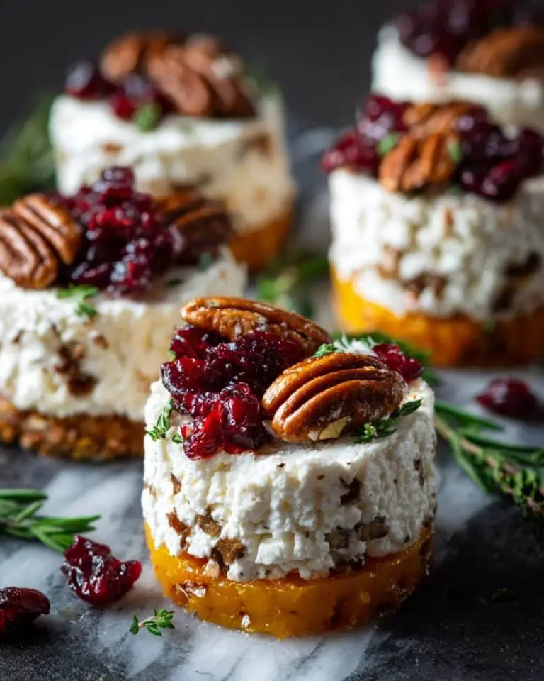Sweet Potato Rounds with Whipped Brie, Pecans & Cranberries Recipe